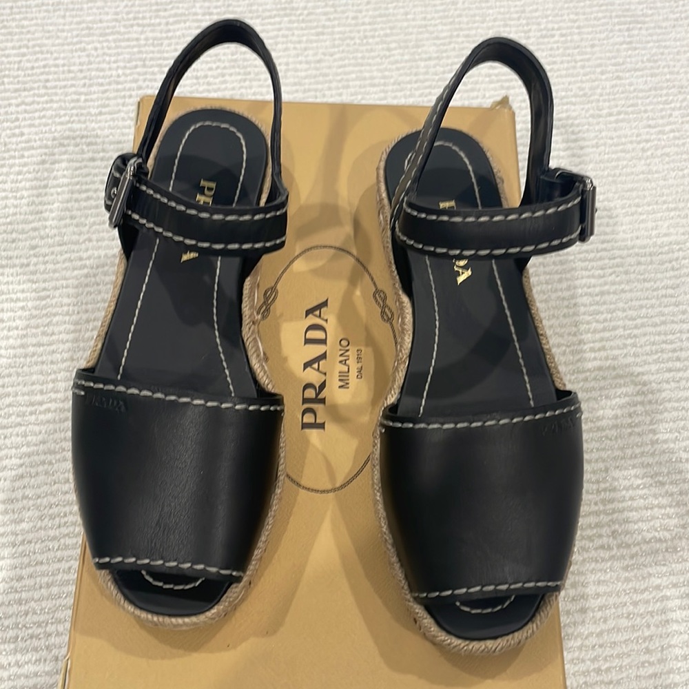Prada black espadrille